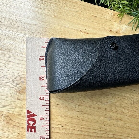 Vintage Ray-Ban Faux Leather Eyeglass Black Snap Logo Case Only Snap Closure - Picture 6 of 6